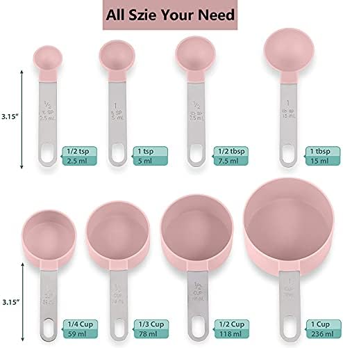 8 Pieces Measuring Cups and Spoons Set / Nesting Measuring Cups - Image 2