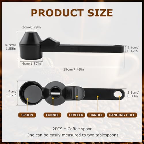 Coffee Scoop and Funnel with Leveler, 2 Tbsp - Image 2