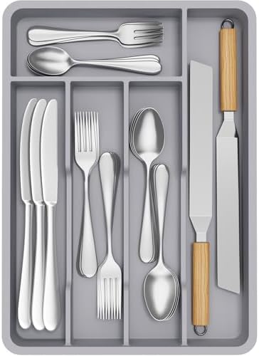 Lifewit Silverware Drawer Organizer Tray, Cutlery Storage by Lifewit
