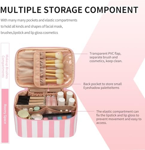 OCHEAL Makeup Bag, Travel Makeup Organizer Bag, Large Capacity Cosmetic Bags - Image 3