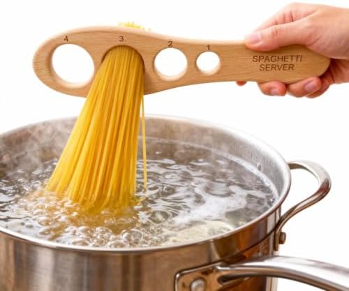 Beechwood Spaghetti Measuring Tool, 4-Serving Pasta Portion Guide - Image 5