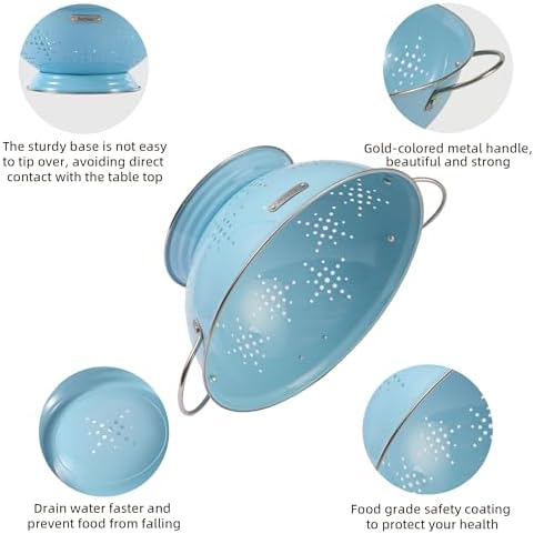 Metal Colander 2 Pack, Strainer Bowel - Image 5