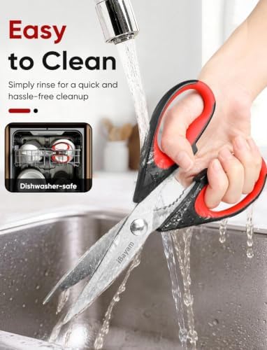 iBayam Kitchen Scissors Shears All Purpose Heavy Duty, Protective Sheath - Image 6