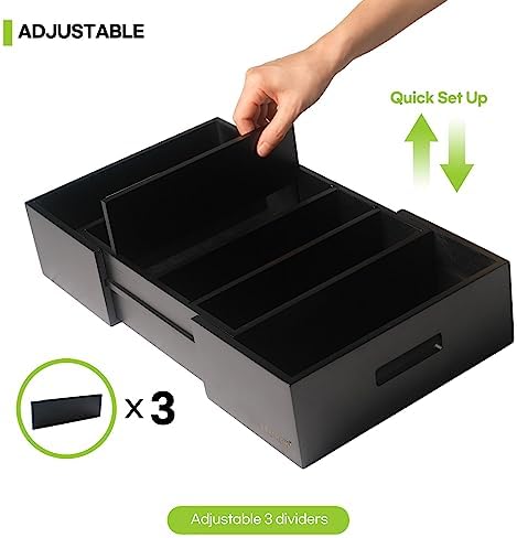 Expandable Bamboo Kitchen Cabinet Organizer - Image 3