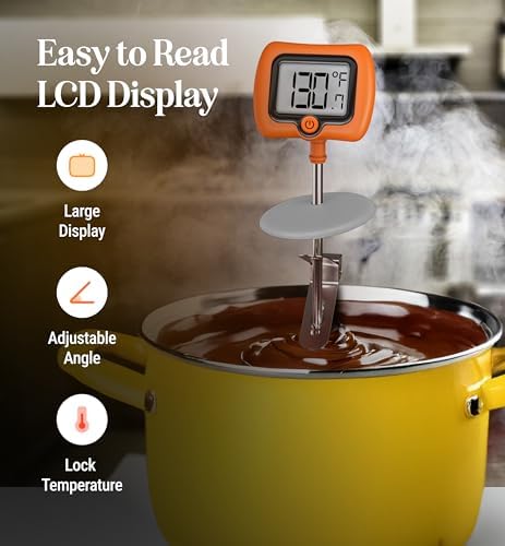 Digital Candy Thermometer with Pot Clip, Instant Read Kitchen Thermometer - Image 5