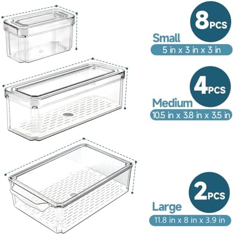 14 Pack Fridge Organizers and Storage - Image 6