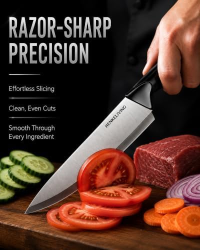 14-Piece Black Kitchen Knife Block Set - Image 3
