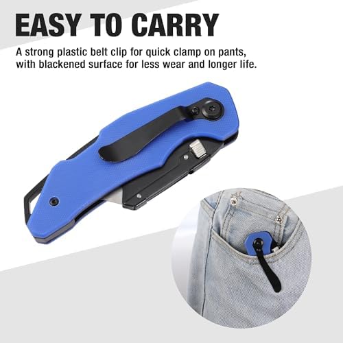 WORKPRO Folding Utility Knife G10 Handle - Image 5
