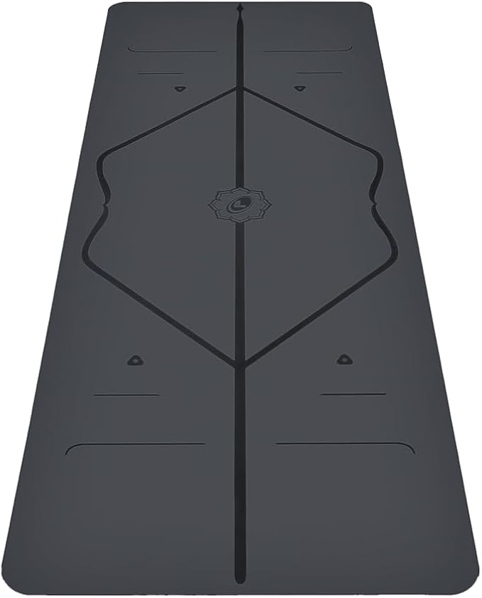 Liforme Original Yoga Mat – Free Yoga Bag Included - Patented Alignment System, Warrior-like Grip, Non-slip, Eco-friendly, sweat-resistant, long, wide, 4.2mm thick mat for comfort