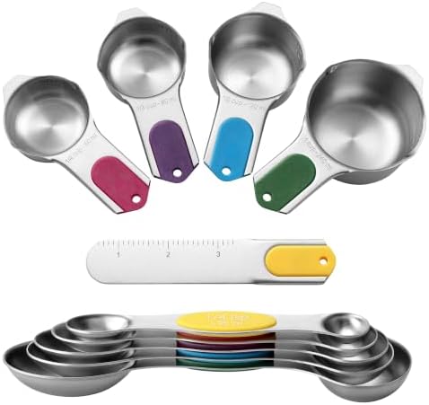 Spring Chef 9 Magnetic Measuring Cups & Spoons Set w/Leveler by SpringChef