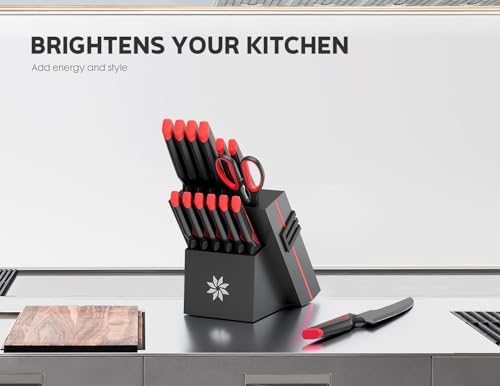 ASETY Knife Set with Block, Dishwasher Safe - Image 4