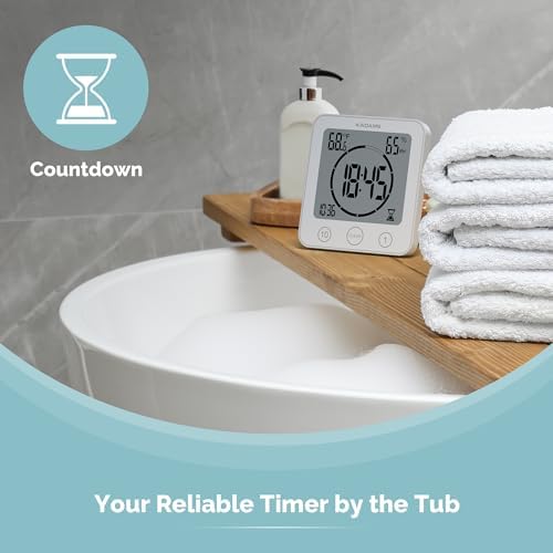 KADAMS Shower Clock Waterproof Bathroom Timer – Digital Wall Clock - Image 3