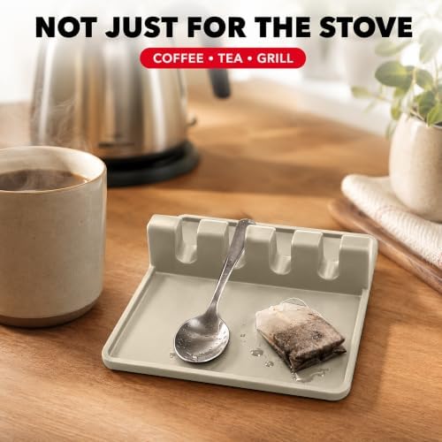 2 Pack Cream Silicone Spoon Rest - Image 6