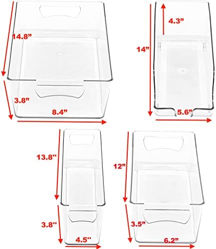 Simple Houseware Refrigerator Storage Organizer Bins - Image 2