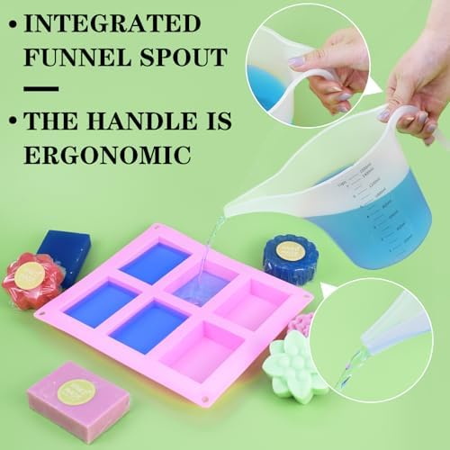 4 Pack 1500ml/50oz Long Spout Funnel Pitcher - Image 5