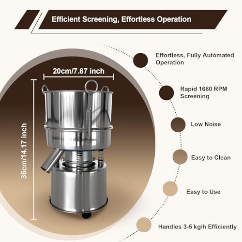 Electric Vibrating Sifter, 8-inch Powder Sifter - Image 3