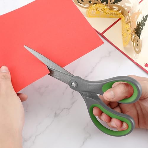 LIVINGO 8" Titanium Coated Scissors 2 Pack All Purpose Shears - Image 4