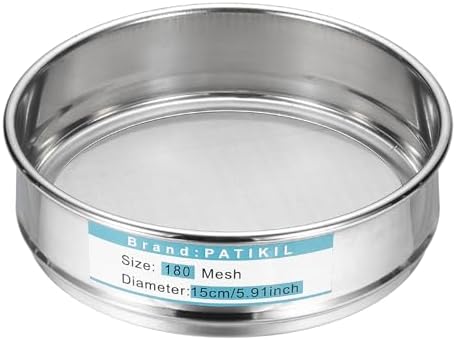 PATIKIL 180 Mesh Lab Sieve, 5.9" Diameter Sifting Screen 304 Stainless Steel by PATIKIL
