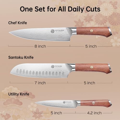 YOTSUBA 3 PCS Japanese Kitchen Knife Set - Image 6
