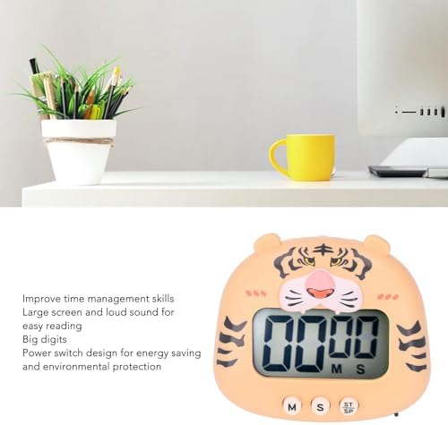 Digital Kitchen Timer Countup Countdown Cartoon Animal Sound Flash Alert Easy - Image 4