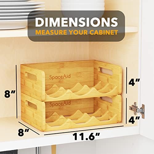 SpaceAid Bamboo Water Bottle Organizer - Image 3