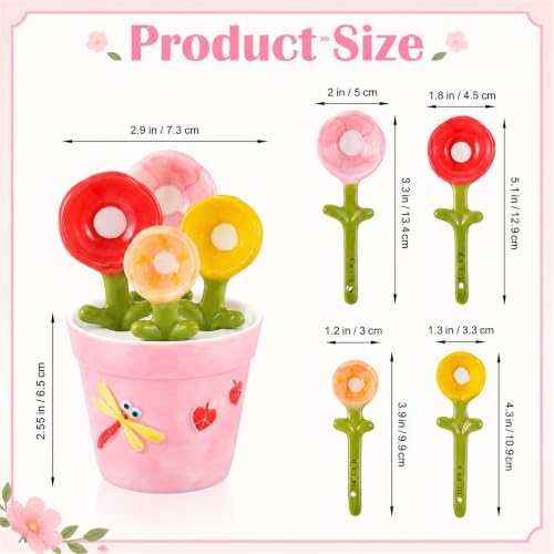 Cute Flower Ceramic Measuring Spoons Set - Image 6