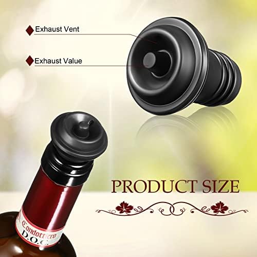 Honoson 24 Pieces Silicone Wine Stoppers Vacuum Seal Reusable - Image 3