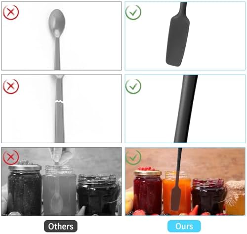 3 Pcs Small Spatulas Set Silicone Jar Spatulas - Image 3
