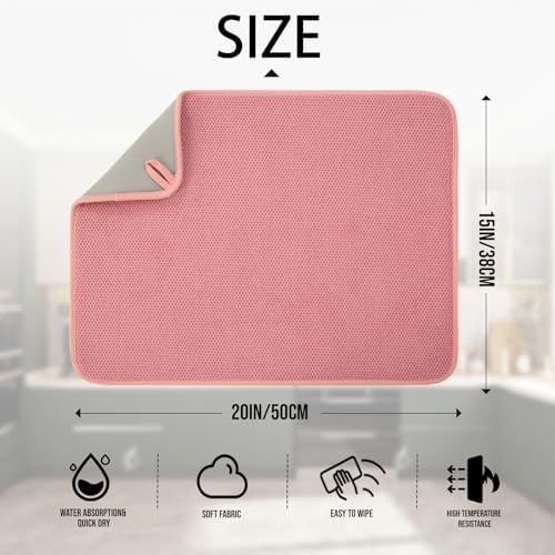 2 Pack Microfiber Dish Drying Mat - Image 2