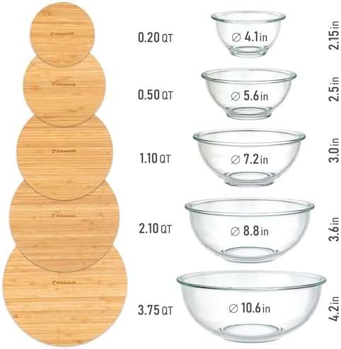 Stackable Glass Mixing Bowls - Image 2