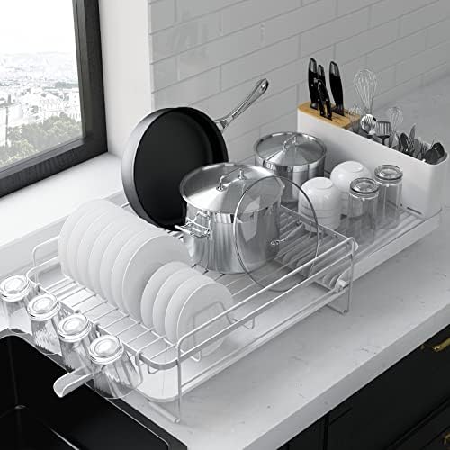 Kitsure Extendable Dish Drying Rack, 19.2"-26.7" L x 12.9" W by Kitsure