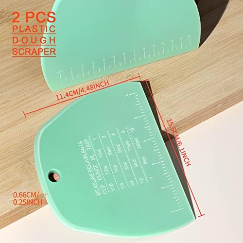 2 Pieces Plastic Bench Scraper, Dough Cutter - Image 2