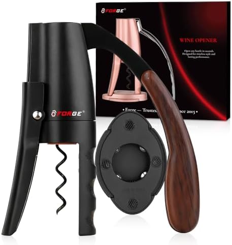Forge Quality Compact Vertical Lever Corkscrew Wine Opener by Forge