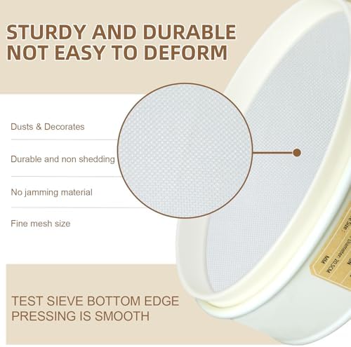 7.9" PVC Lab Sieve, Nylon Mesh, 30 Mesh Screen Sifter - Image 5