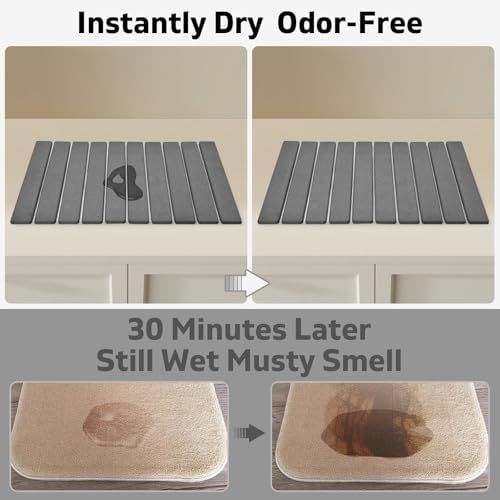 2 PCS Large Stone Dish Drying Mat - Image 2