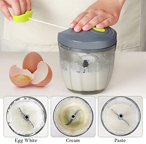 Ourokhome Manual Food Processor Vegetable Chopper, Portable Hand Pull String - Image 3