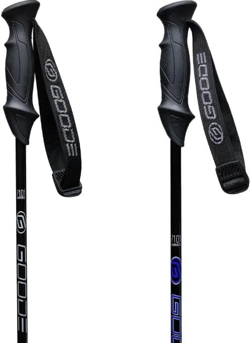 GOODE G-Max Summit Ski Poles – Lightweight & Durable Carbon Composite Downhill Ski Poles for Men & Women – Ergonomic Grip & Shock Absorbing Design – Pair