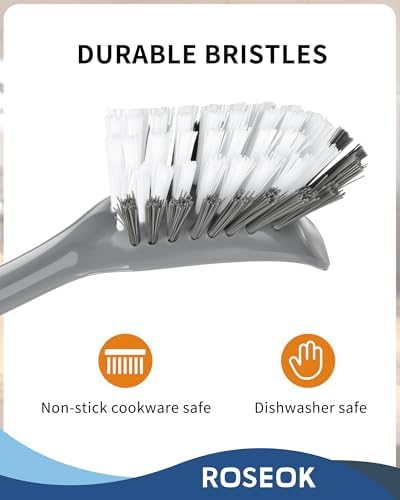 ROSEOK Dish Brush, Dish Scrubber, Nylon Bristles - Image 3