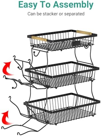 3 Tier Fruit Basket for Kitchen Counter - Image 4