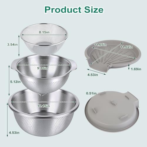 Stainless Steel Colander Set - Image 5