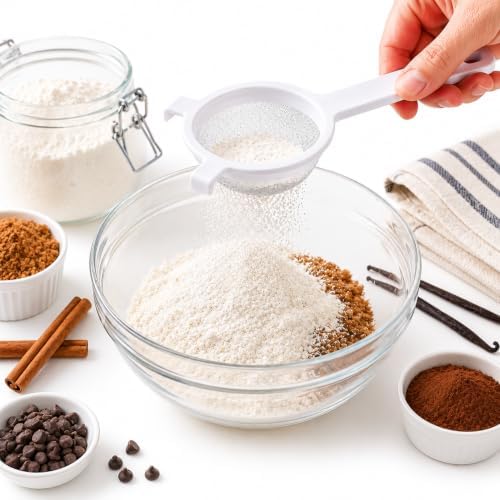 HIC Kitchen Double-Ear Fine Mesh Strainer, BPA Free, Non Reactive - Image 3