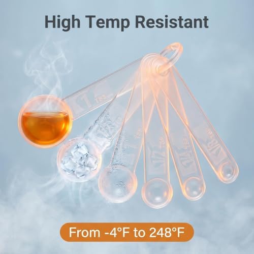 6 PCS Measuring Spoons Set, Translucent - Image 5
