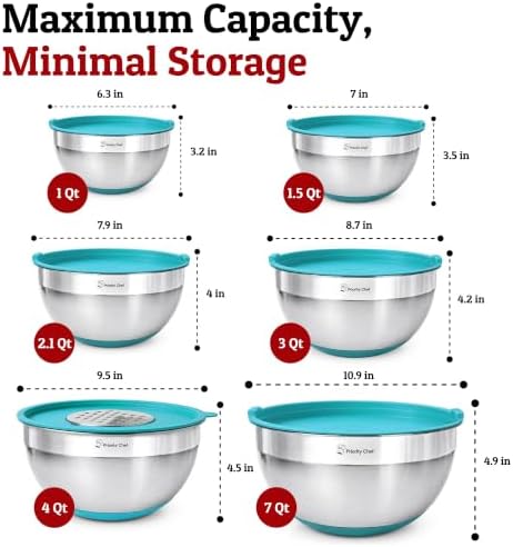 Priority Chef Stainless Steel Mixing Bowls - Image 6