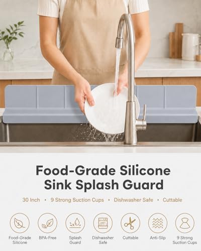 30'' Silicone Sink Splash Guard - Image 2