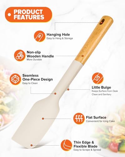 Badiano Silicone Heavy-Duty Spatula, Rubber Scraper - Image 4
