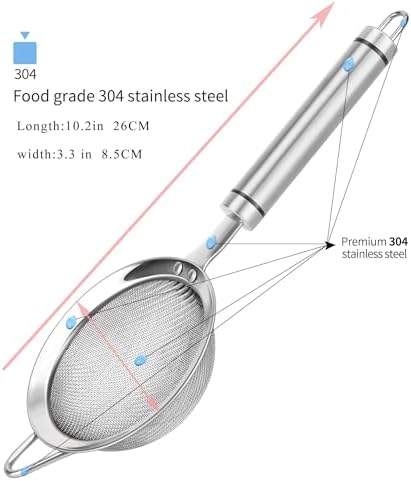 304 Stainless Steel Fine Mesh Strainers - Image 2