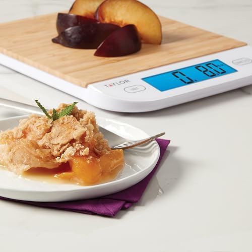 Taylor Bamboo Digital Backlit Kitchen Scale - 15 lb Max Capacity - Image 5