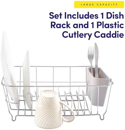 Dish Drying Rack & Cutlery Holder 2 Piece Set - Image 3