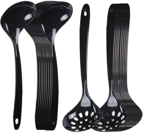 Large Plastic Serving Spoons, Disposable Heavy Duty Serving Spoons, Long Handle by OULIGET