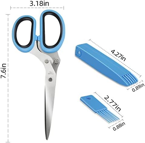 5 Blade Herb Scissors Kitchen Herbs Shears Cutter Set Multipurpose Cutting Shear - Image 6